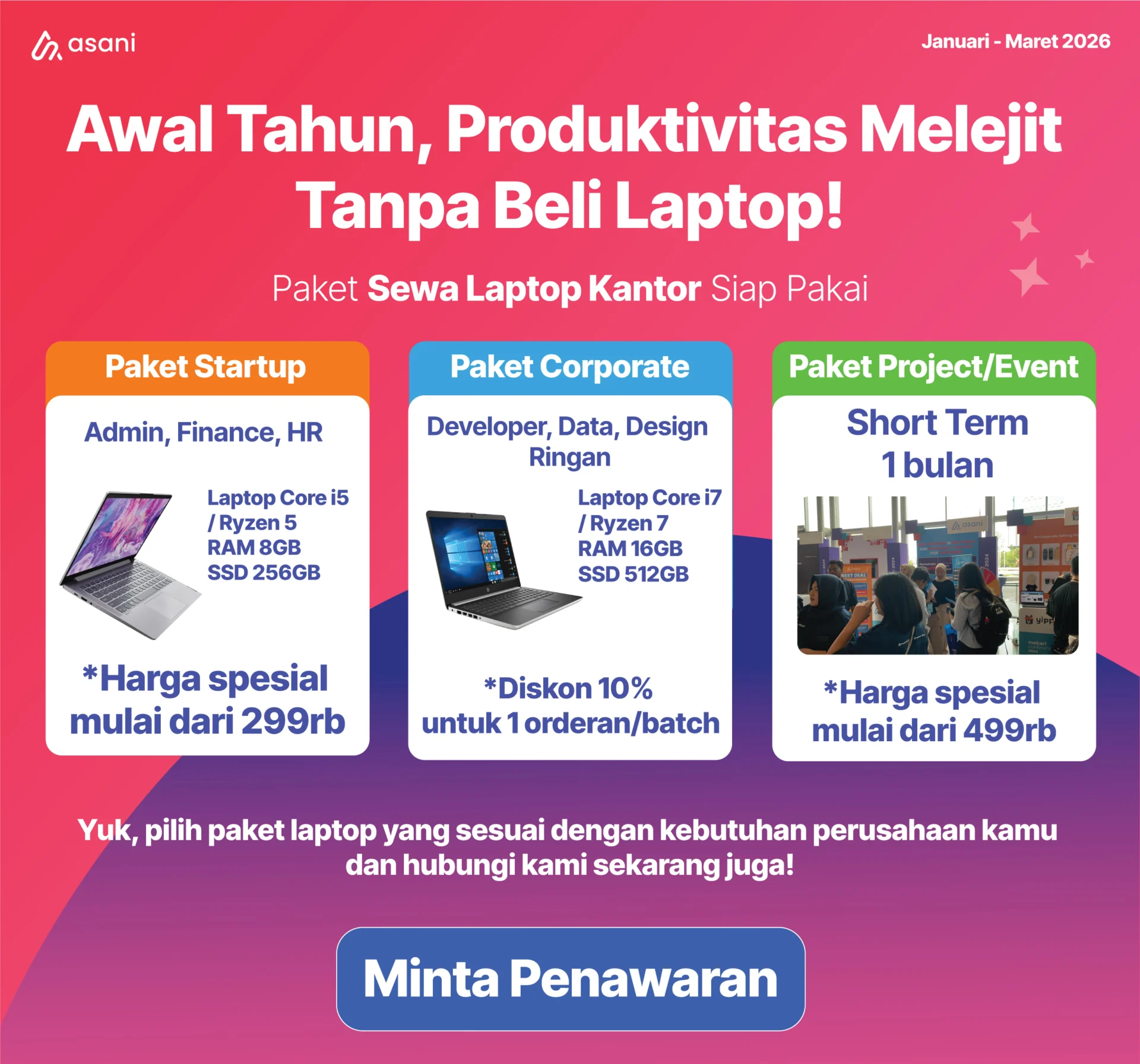 Promo sewa laptop Asani Q1 2026