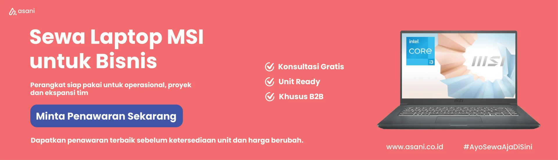 Promo Minta Penawaran Sewa Laptop MSI